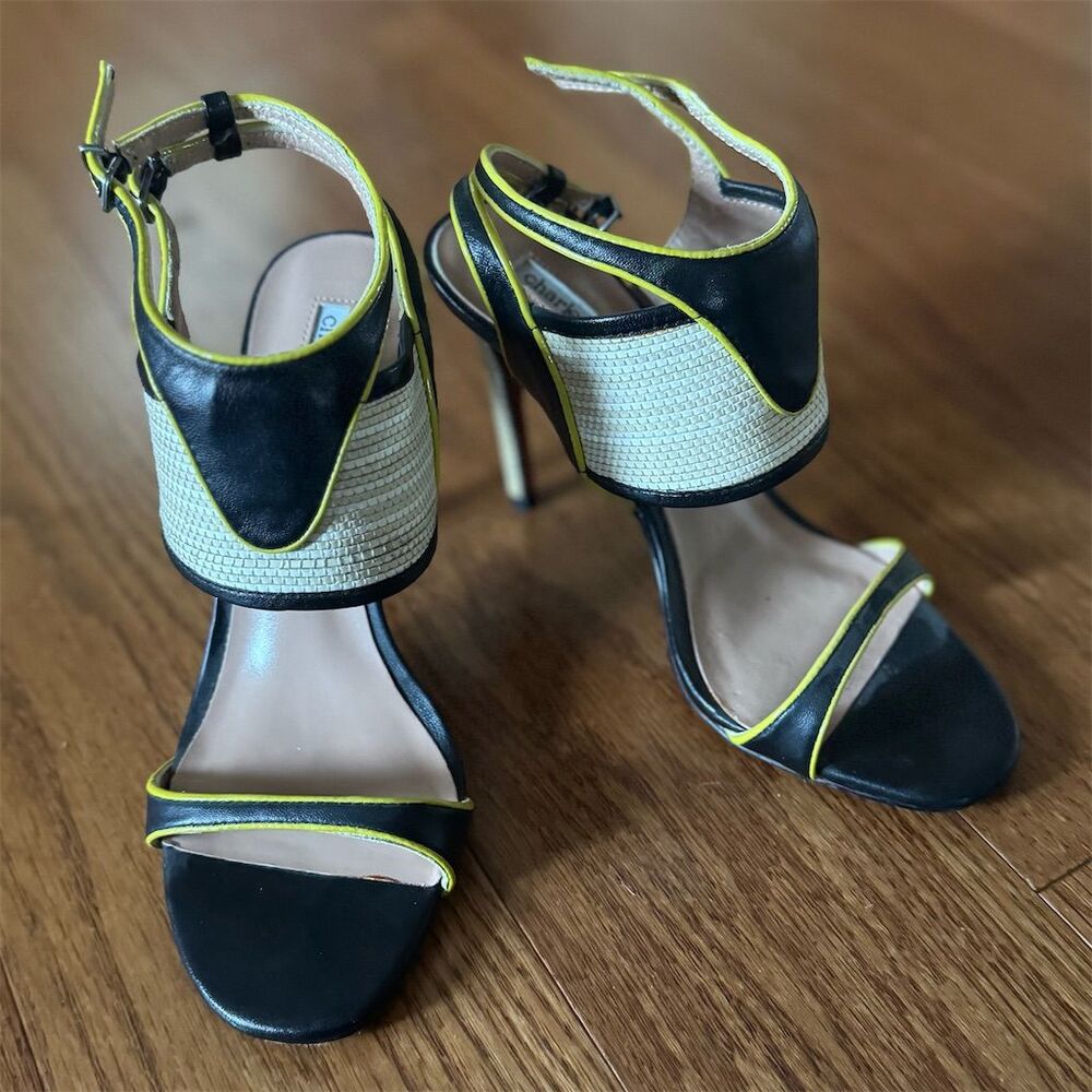 Charles David Women's Peep Toe Stilettos Black Other Size 7 Party Shoes